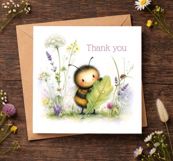 Bee Thank you Card
