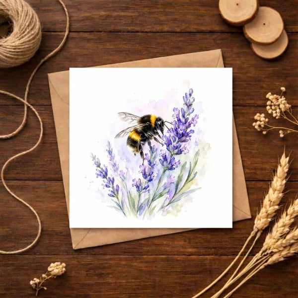 Lavender & Bee Everyday Card