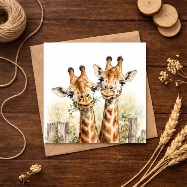 Cute Giraffes Everyday Card