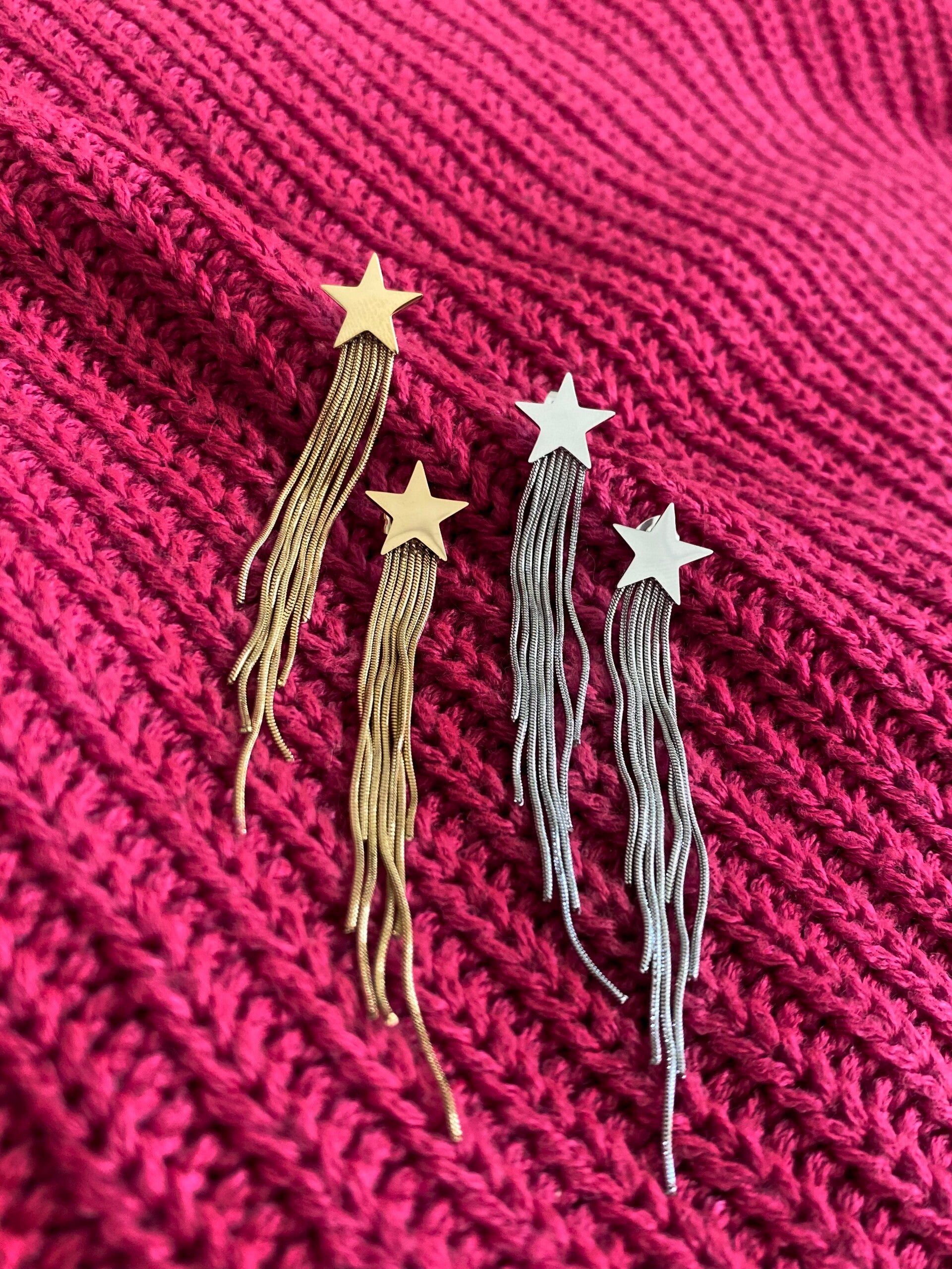 Falling star oorbellen