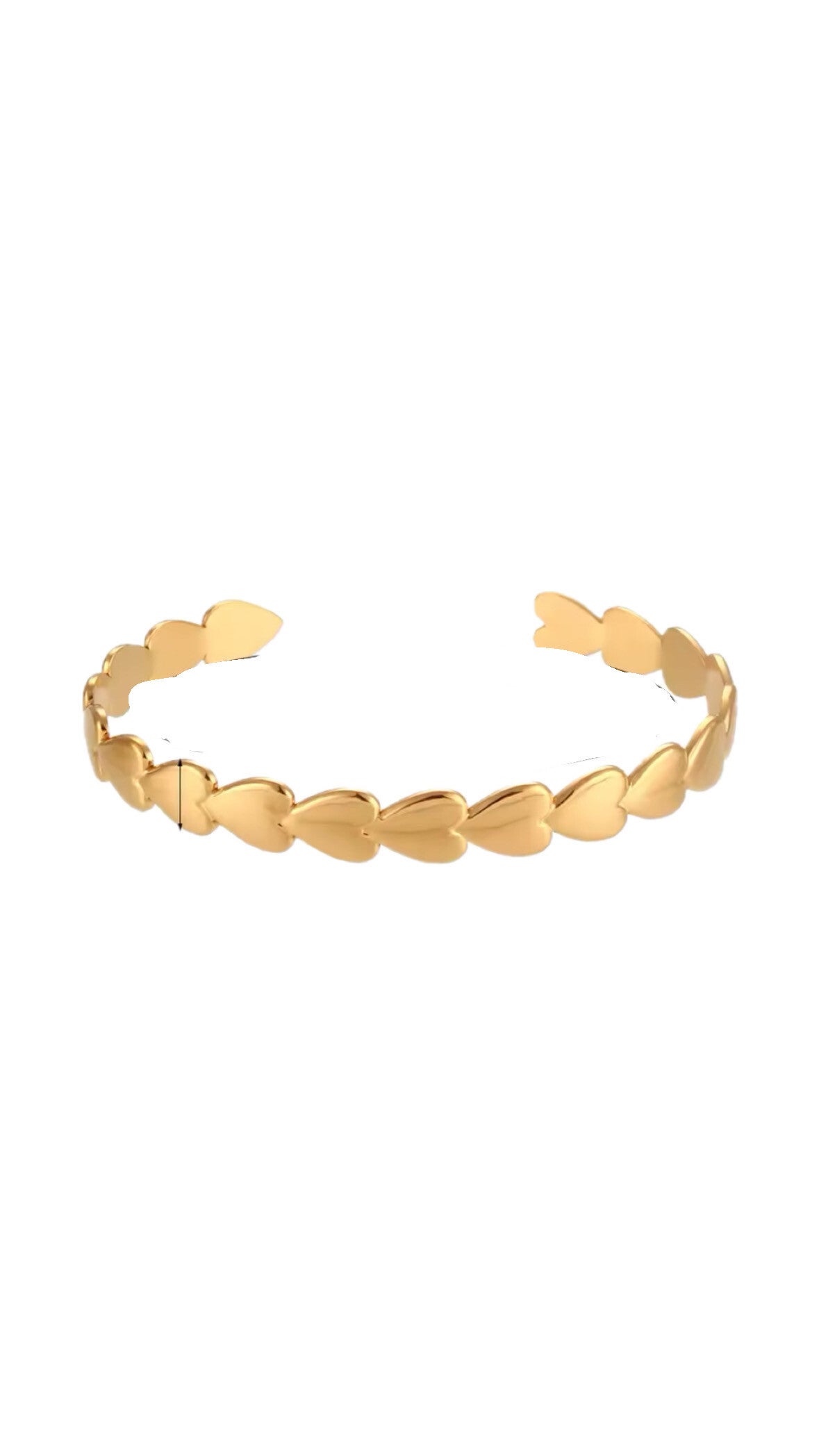 Hearted bangle armband