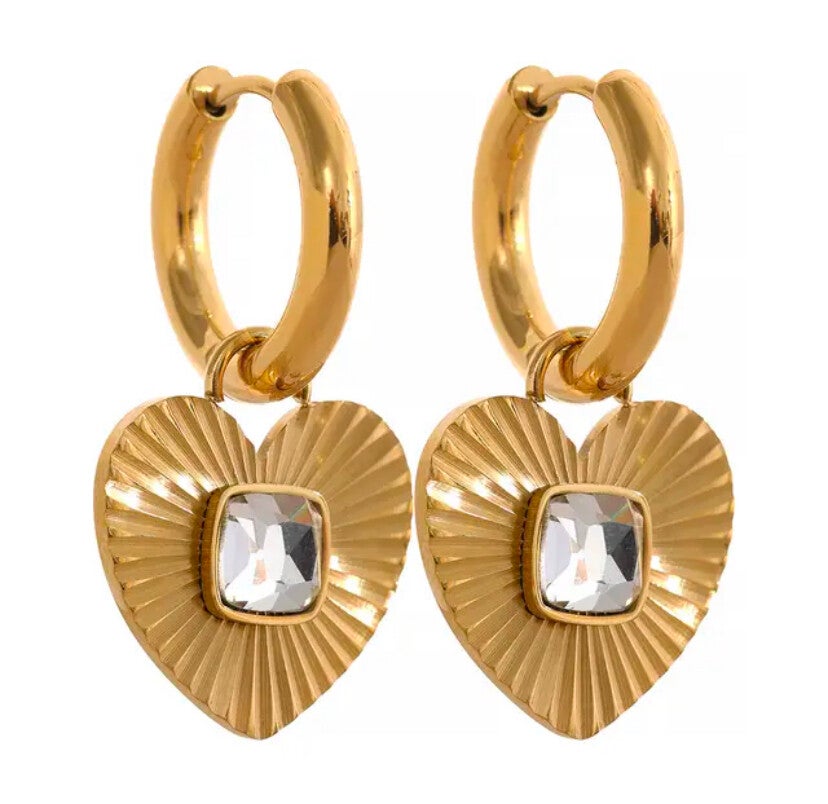 Diamond Heart oorbellen