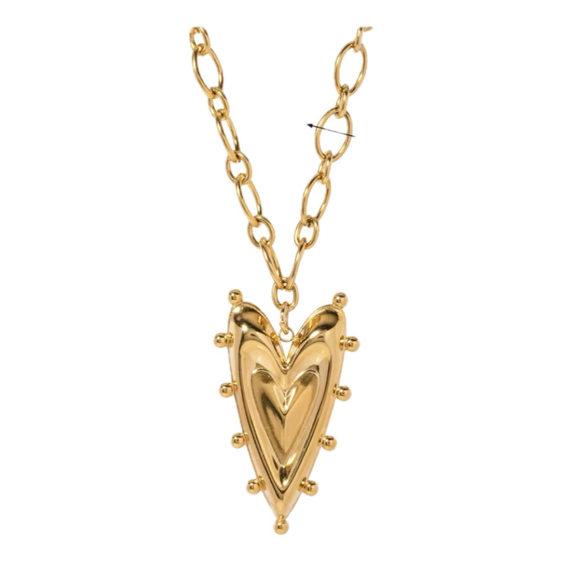 Chunky heart ketting