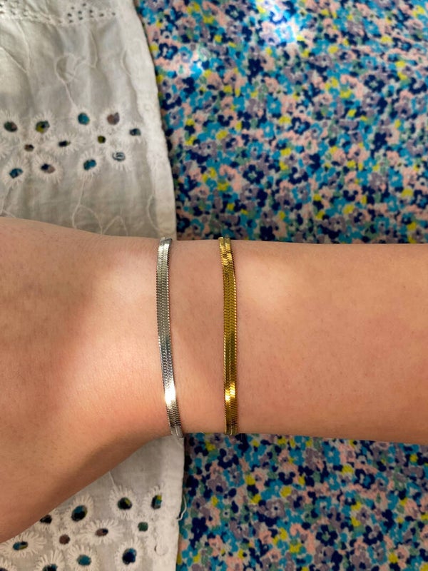 Flat snake bracelet