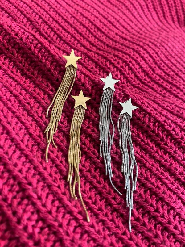 Falling star oorbellen