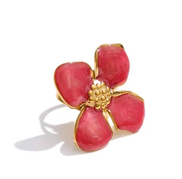 Pink blossom ring