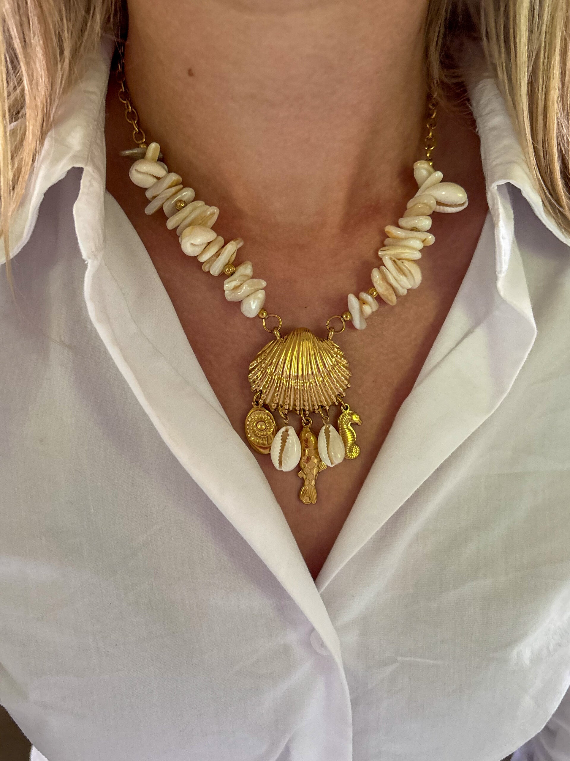 White shell ketting