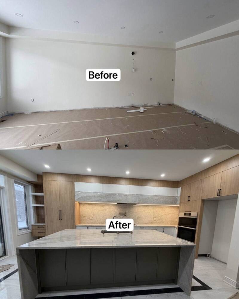 Custom kitchen renovation in Toronto built from scratch by Verto Home Renovation