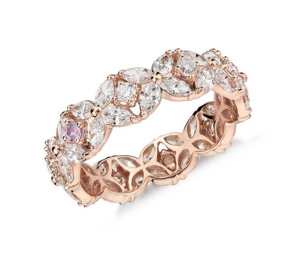 Monique Lhuillier Petal Garland Diamond Eternity Ring