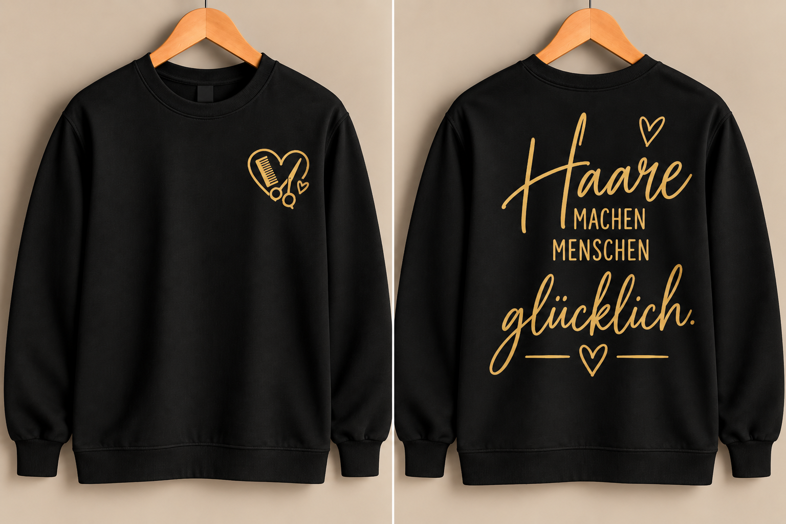✂️ Sweater „Haare machen Menschen glücklich.“ ❤️ (Unisex)