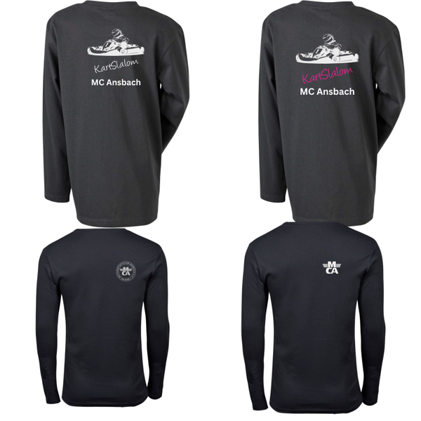 Interlock  uni Langarm T-Shirt für den MC Ansbach Kartslalom! 👕