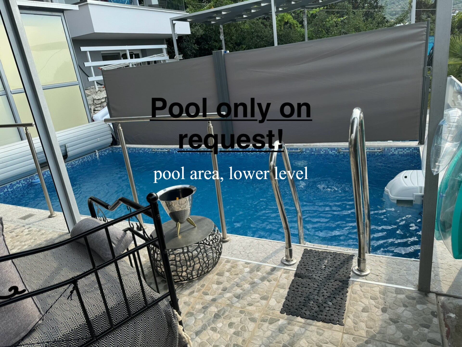 pool area, lower area