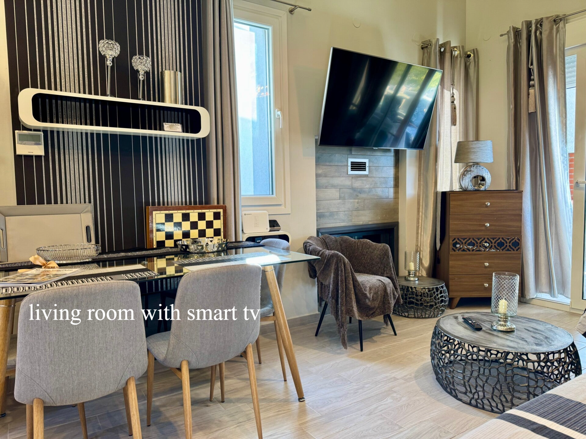 living room with smart tv