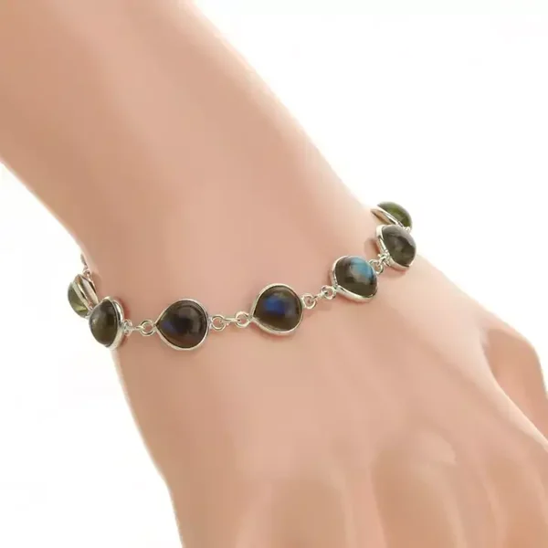 Armband Labradoriet zilver