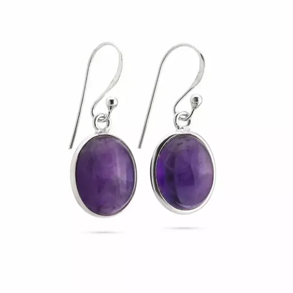 Oorbellen Amethist zilver