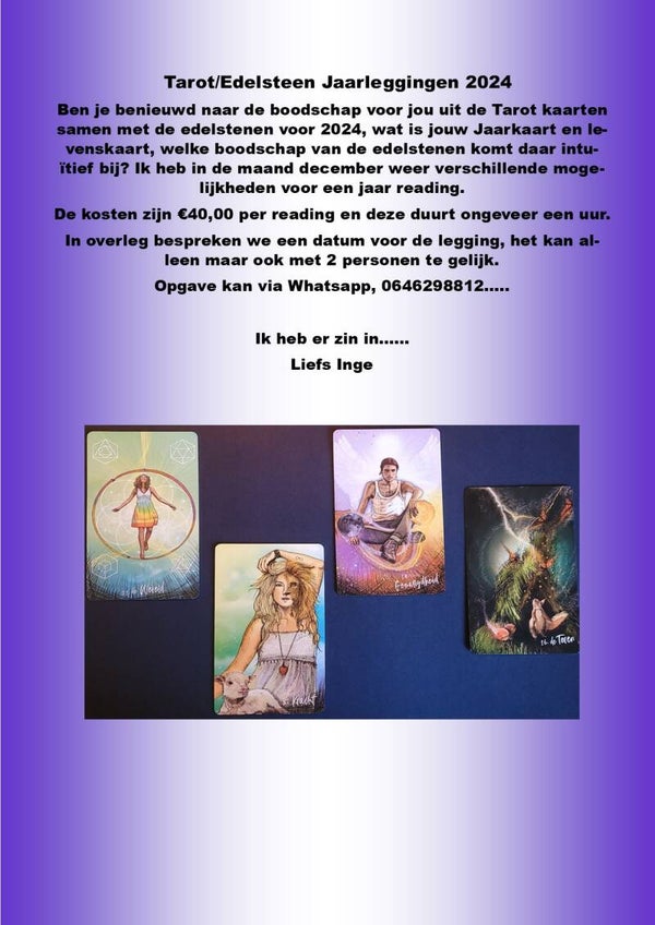 Jaarleggingen Tarot/Edelsteen 2024