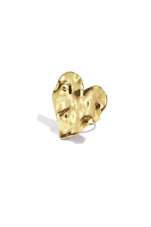 Ring 'heart statement' goud