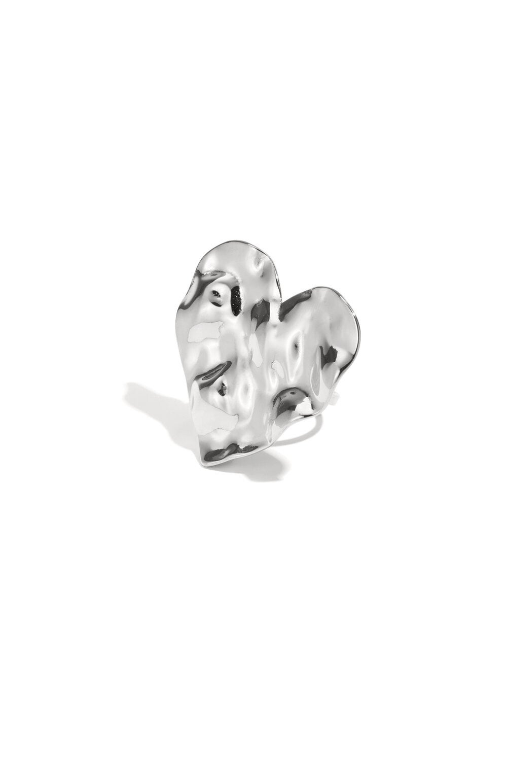 Ring 'heart statement' zilver