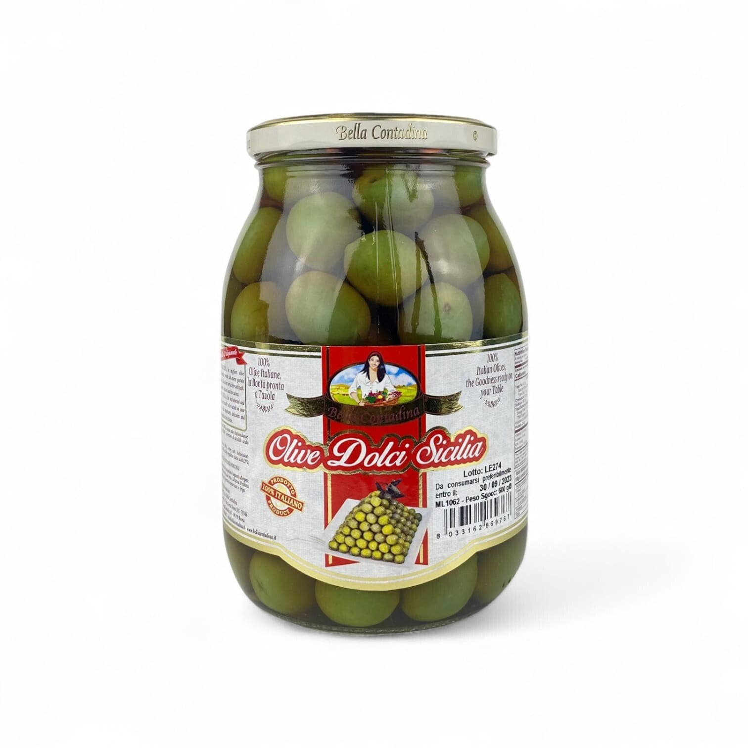 OLIVE DOLCE SICILIA IN SALAMOIA VASI DA 1062 ML