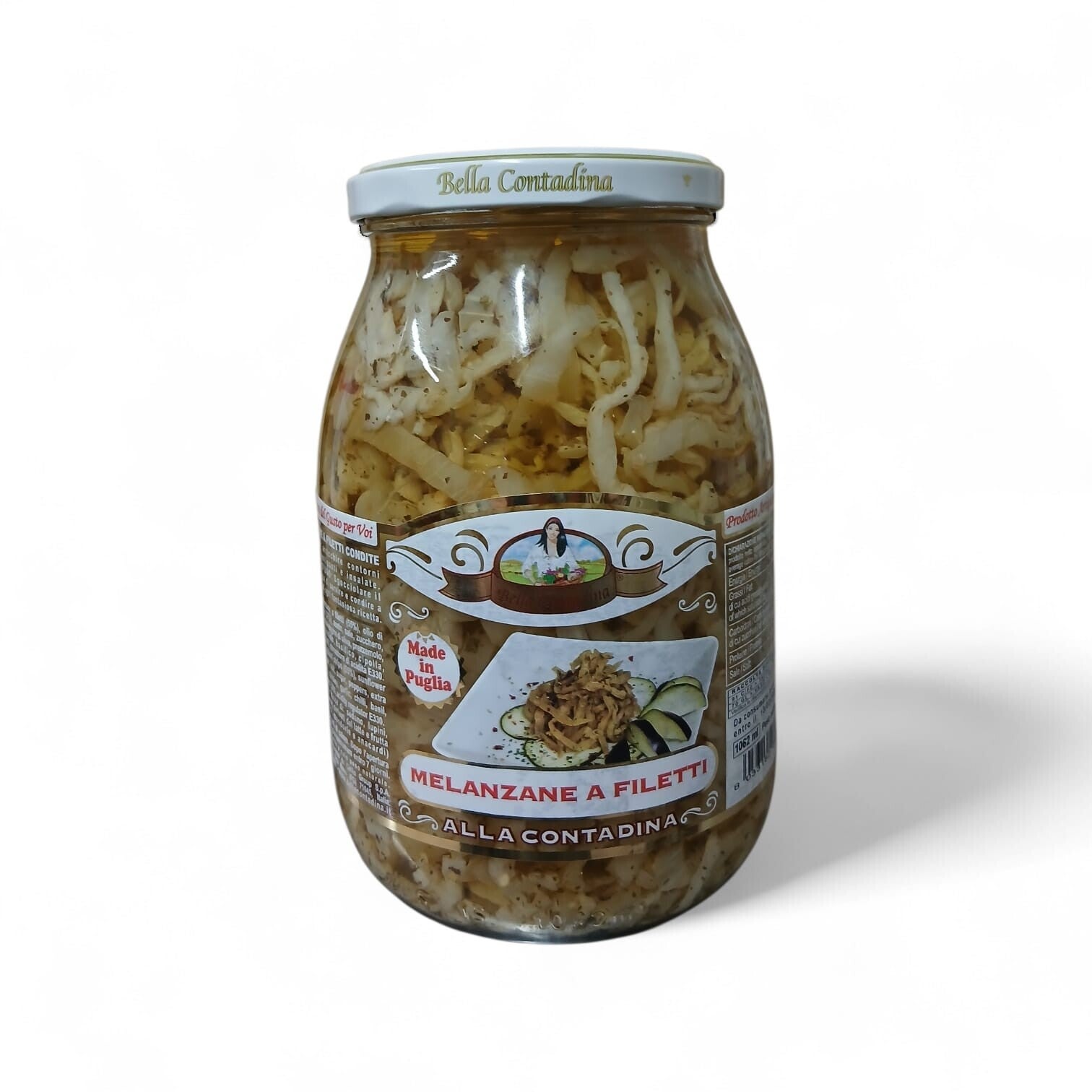 Melanzane a filetti alla contadina in vaso da 1062 ml