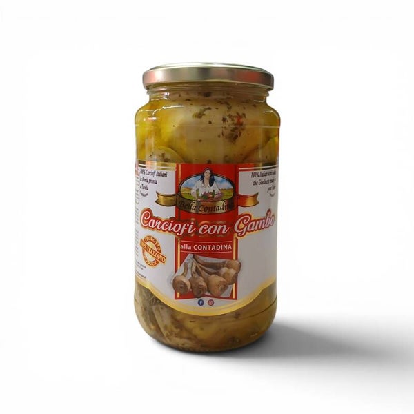 Carciofi con gambo alla contadina vaso standard da 580 ml
