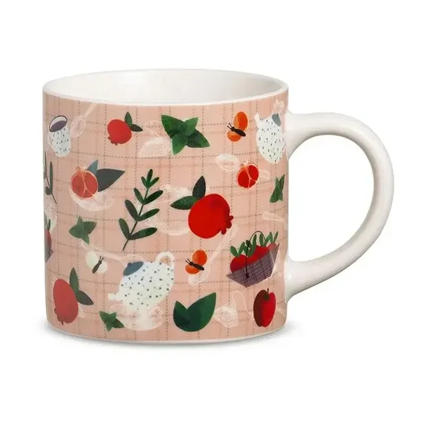 Neavita Happy Fruits - Mug Tazza in Ceramica Rosa