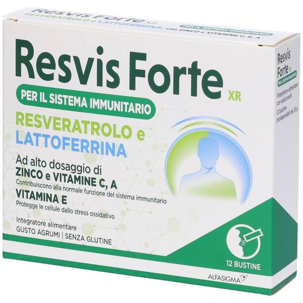 Resvis Forte XR Integratore per Difese Immunitarie 12 Stick Orosolubili