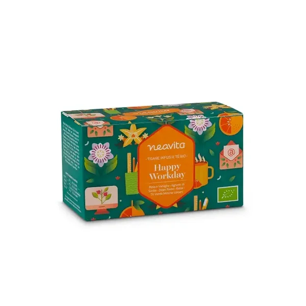 Neavita Happy Workday Selezione di Infusi e Tisane, 20 filtri