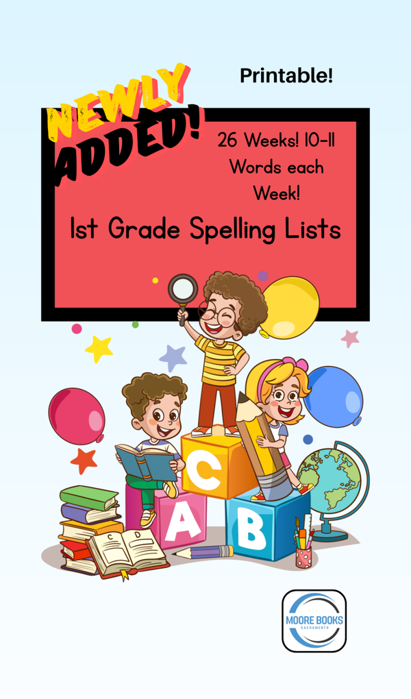 1st Grade Spelling Lists - Printable!