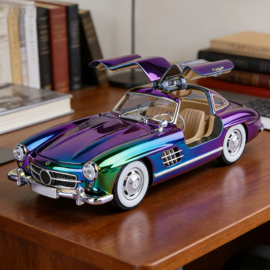 M33MV6623G9 1:24 Paars Vintage Mercedes-Benz Klassieke Modelauto
