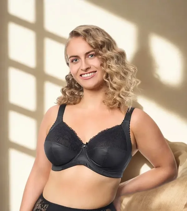 M60025 Plaisir Maria extra ondersteuning bh – zwart – Maten E 100 t/m K 95