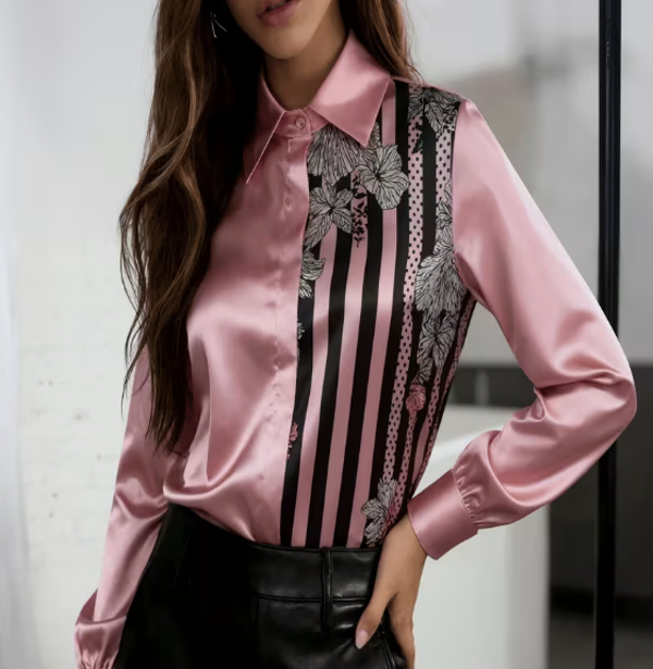 85M4Q512Q09 Elegante blouse met print – stijlvol en veelzijdig – Maten S t/m XXL