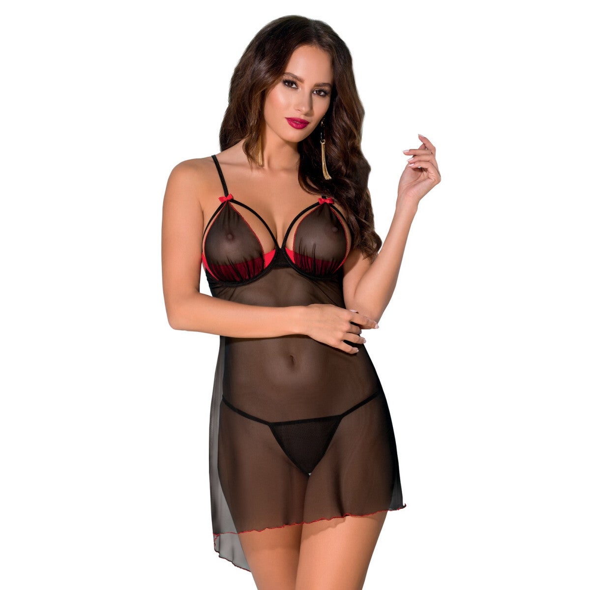MAV10170 AV Cyra Chemise Zwart – Verleidelijk en Elegant – Maat S/M