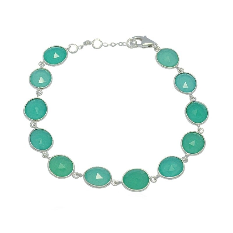 B5-059-CD Chalcedoon Aqua Armband