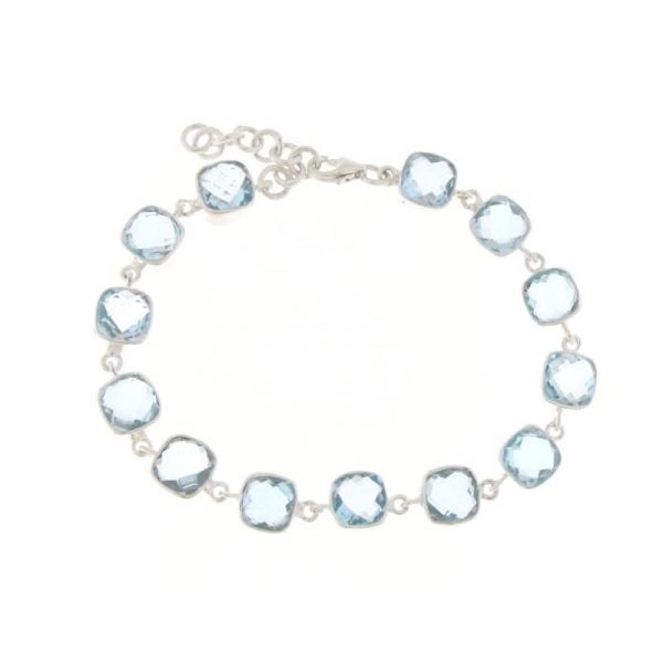MB6-007-BT Blauwe Topaas Armband