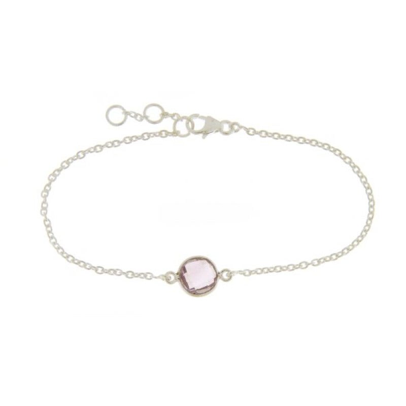 MB6-008-AM Amethist armband met zilveren details