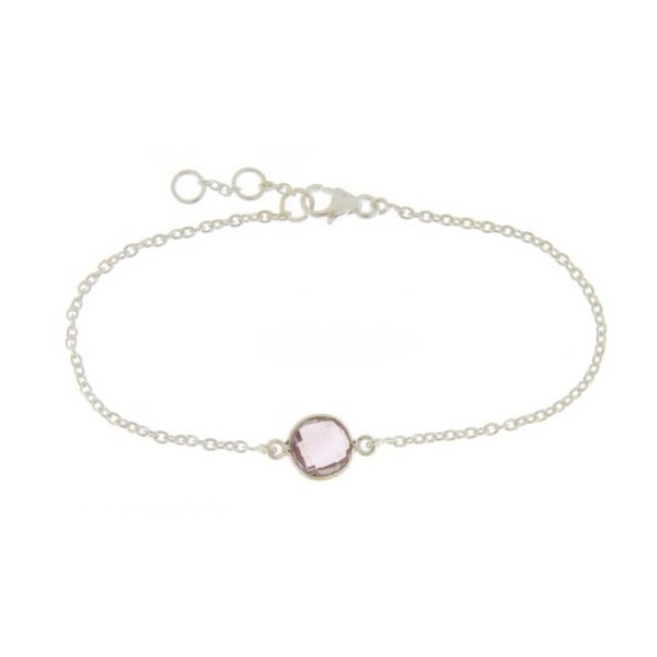 MB6-008-AM Amethist armband met zilveren details