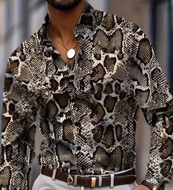 ET4064498 Heren Shirt met Print en Lange Mouwen – Modern Design & Comfort voor Elke Dag – Maten S t/m XL