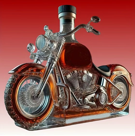 MNF7855240 Motor Karaf – Unieke 3D Whiskykaraf voor de Echte Motorliefhebber