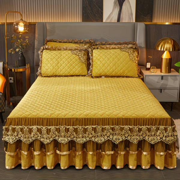 MXE5528716 Bedrok Saint Flora Gouden Banyan – 3-delige Luxe Bedrokset – Maat 180 CM x 200 CM