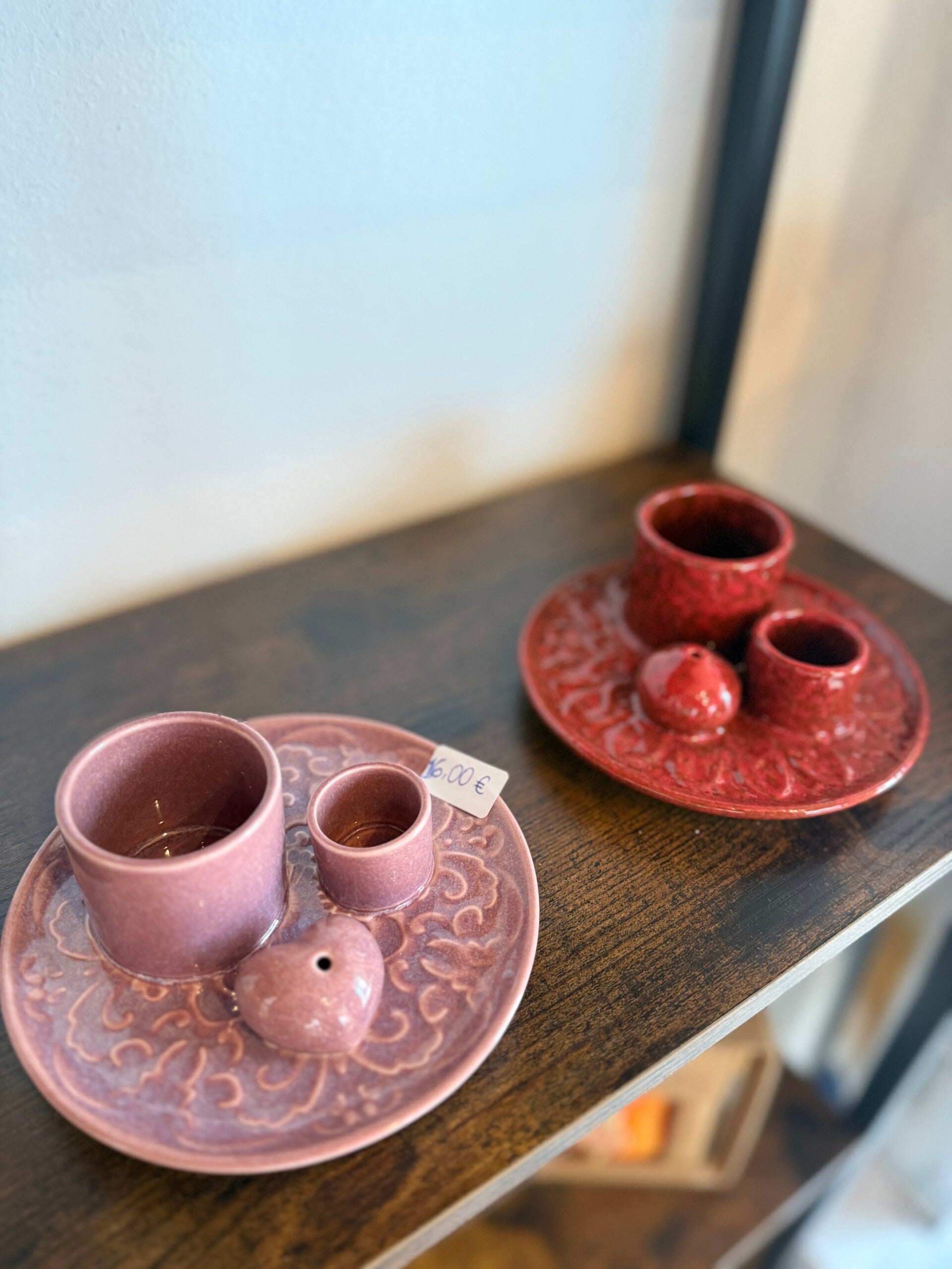 Porta candele in ceramica