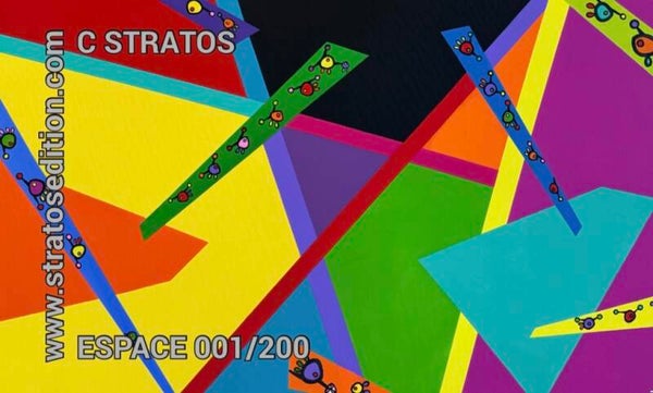 Carte d'Art Charles Stratos -Edition de Genèse, puce factice ( signé & numéroté )  N° 51