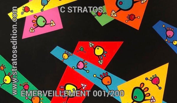 Carte d'Art Charles Stratos -Edition de Genèse, puce factice ( signé & numéroté )  N° 51