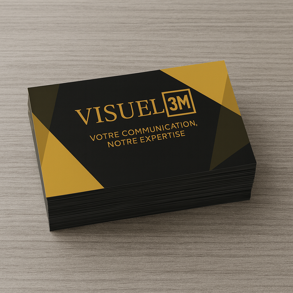 Carte de visite 300g/m² 100% recyclé nature offset, 8.5cm x 5.4cm, coins droits