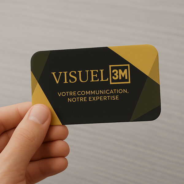 Carte de visite 350g/m² couché mat, 8.5cm x 5.4cm, coins arrondis
