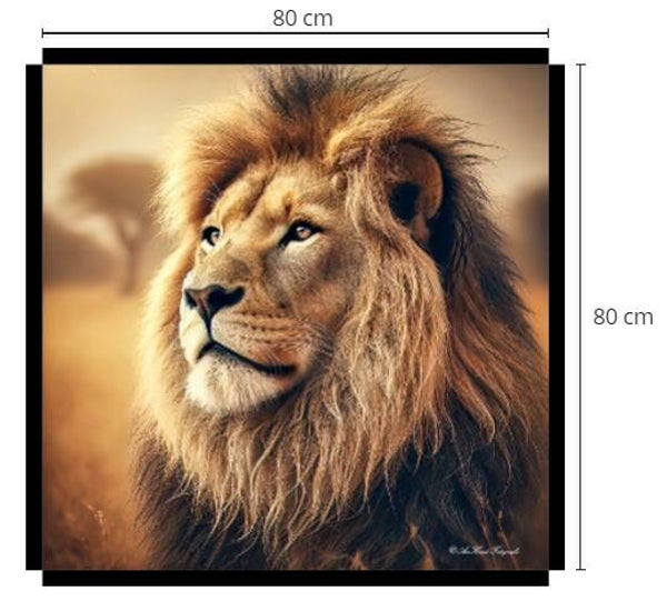 Majestätischer Löwenkopf - Leinwandbild