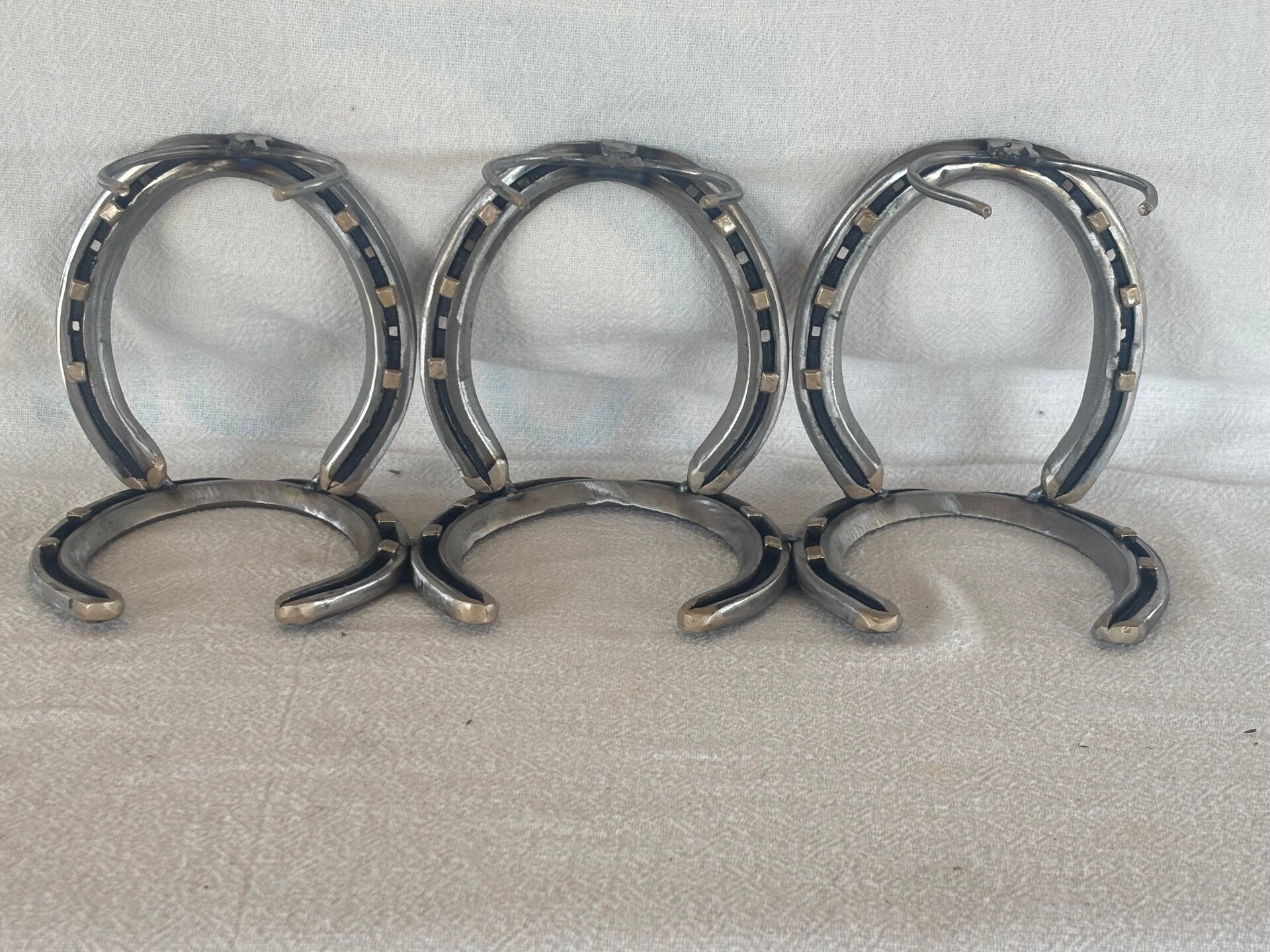 Set of three candle holders