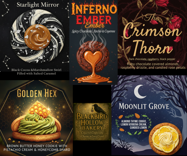 A Quartet of Spells 🌙 (5 Large Cookies)