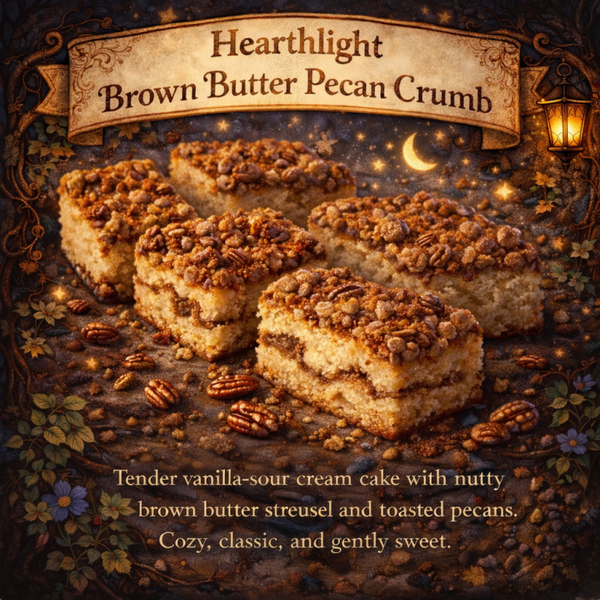 🍯☕ Hearthlight Brown Butter Pecan Crumb Coffee Cake