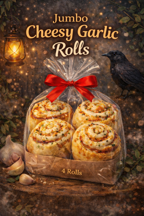 🧄 Jumbo Cheesy Garlic Rolls (4-Pack)  You asked. We listened.
